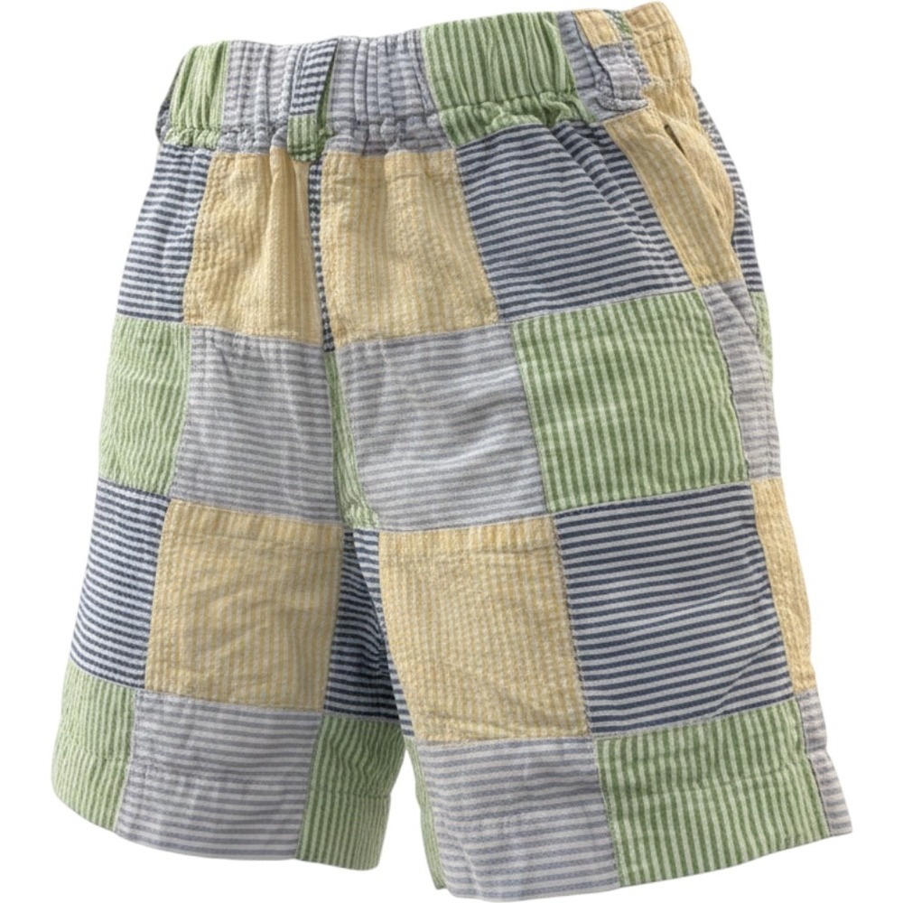 Glorimont Boys Patchwork Seersucker Shorts Multi Color Striped 4T Made in USA